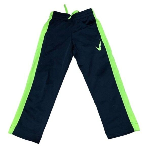 Nike Dri-Fit Black & Yellow Straight Leg Activewear Pants - Picture 1 of 3